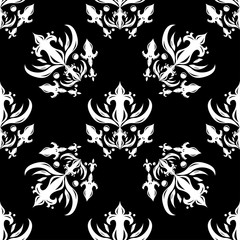 Abstract seamless pattern. Black and white vector