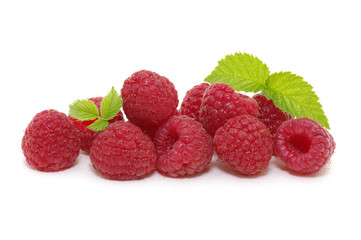 Raspberry with leaves