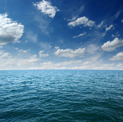 Blue sea water surface