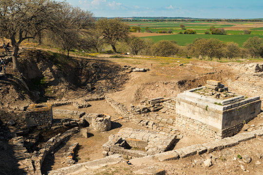 Ruins of ancient city of Troy (Truva) which is in UNESCO wold heritage list.The site has 4000 years of history and Located in Dardanelles, Canakkale,Turkey.