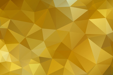 Abstract background made of small multicolor triangles. Orange, yellow, gold, red, warm