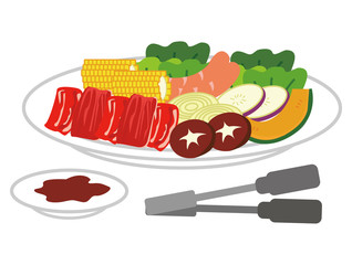 焼肉のイラスト