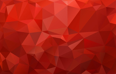 Abstract background made of small multicolor triangles. Red, orange, yellow, hot, warm