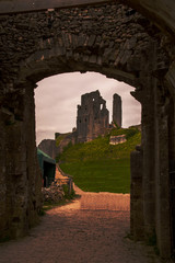 Ruin of Corfe Castle Dorset England UK