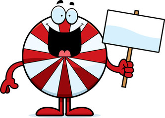 Cartoon Peppermint Sign