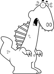 Scared Cartoon Spinosaurus