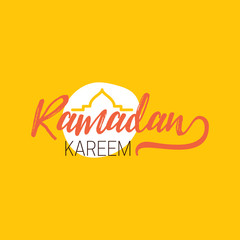 Ramadan Kareem - Handmade template. Isolated vector object logo is a badge for your design