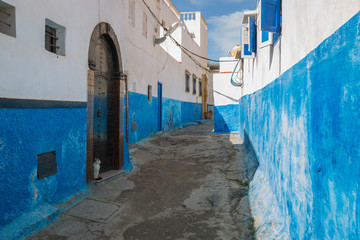 Narrow alley in Medina Rabat, Morocco
