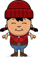 Smiling Cartoon Little Lumberjack