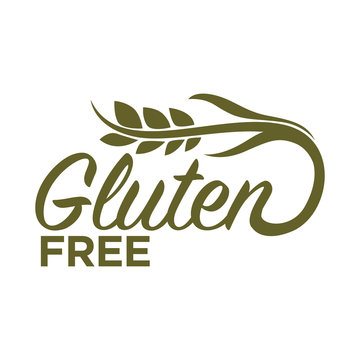 Gluten free in organic heallthy food products logo design