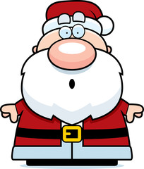 Surprised Cartoon Santa Claus