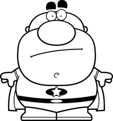 Cartoon Superhero Bored
