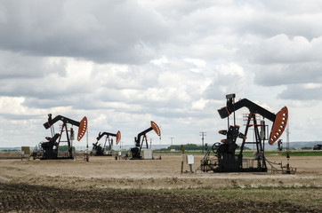 Pump jacks in Saskatchewan