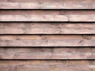 Texture of a wooden fence with a new horizontal brown background