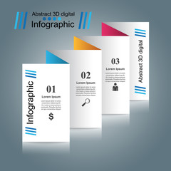 Abstract 3D digital illustration Infographic.