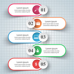 Business Infographics origami style Vector illustration.