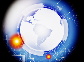 Future technology . concept of smart business