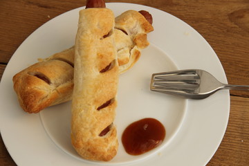 Leckerer Hot Doc auf Teller