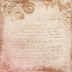 Vintage Background with old letter Texture - Retro Pattern - 145369590