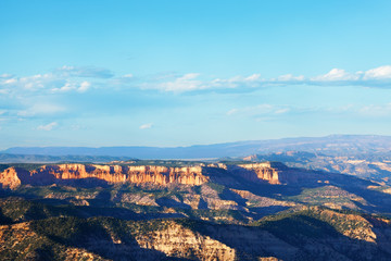 Beautiful view of Bryce Canyon in the sun, USA