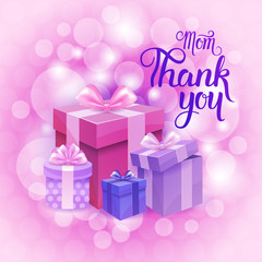 Happy Mother Day, Spring Holiday Greeting Card Banner Flat Vector Illustration