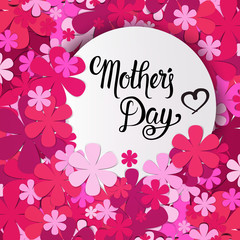 Happy Mother Day, Spring Holiday Greeting Card Banner Flat Vector Illustration