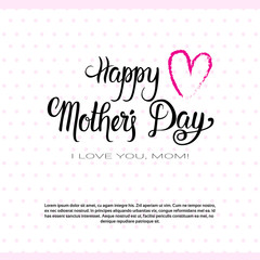 Happy Mother Day, Spring Holiday Greeting Card Banner Flat Vector Illustration