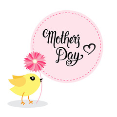 Happy Mother Day, Spring Holiday Greeting Card Banner Flat Vector Illustration