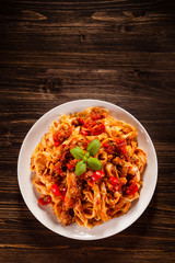 Pasta with tomato sauce