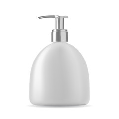 Isolated soap bottle on white background. 3D illustration.