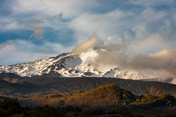 Panorama etna wulkan