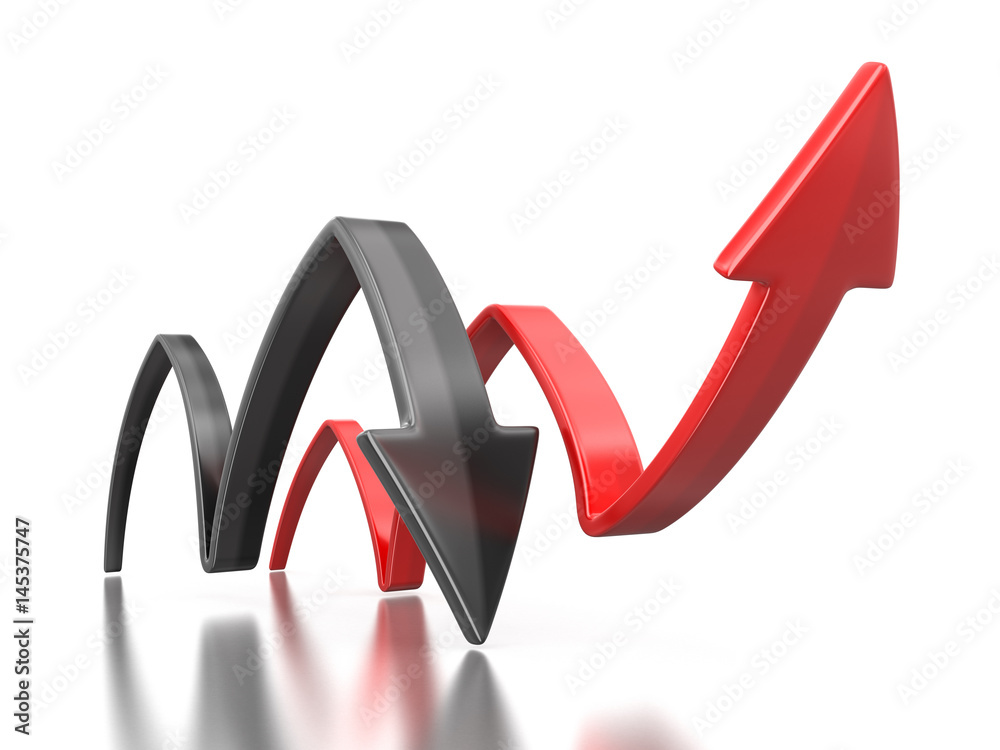 Poster 3d arrows. image with clipping path
