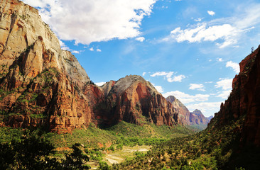 Beautiful landscape on top of famous angel landing trail in Zion National Park,Utah