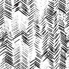Herringbone seamless pattern. Vector illustration of ink hand drawn texture. Abstract background.