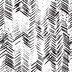  Visgraat naadloos patroon. Vectorillustratie van inkt hand getekende textuur. Abstracte achtergrond. © aunaauna