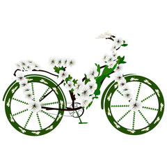 fantasy bicycle flowers 