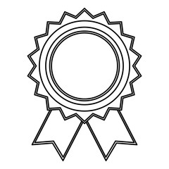 Award ribbon blank icon vector illustration graphic design