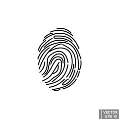 Fingerprint. Scanner. The icon. Silhouette. For your design.