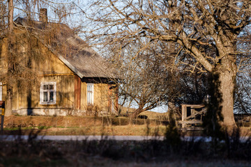 Obraz premium Abandoned ruins of old rock building