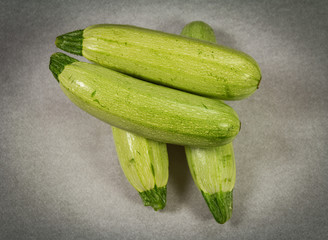 Organic zucchini isolated on white