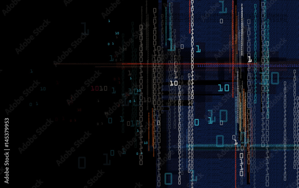 Poster An abstract background consisting of binary numbers.