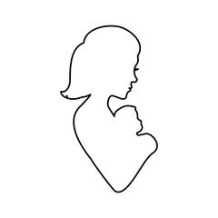 Moms love design icon vector illustration graphic design