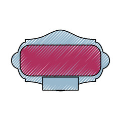 Decorative frame bannner icon vector illustration graphic design