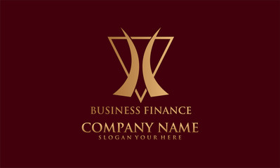 triangle business finance vector logo