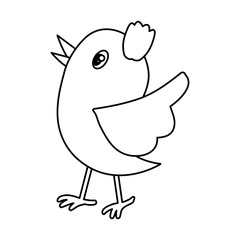 Bird cute cartoon icon vector illustration graphic design