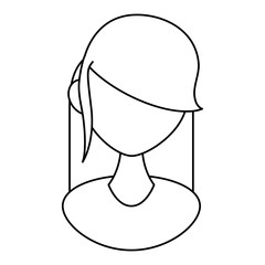 Obraz na płótnie Canvas Female gender avatar icon vector illustration graphic design