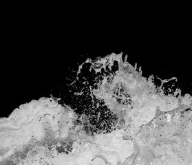 Water Splash on Black Background