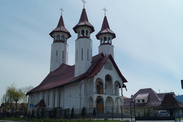 Fototapeta na wymiar Church of the Three Hierarchs 1994, Biserica Sfinții Trei Ierarhi, Romania, Transylvania, Brasov 