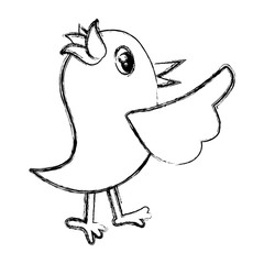 Bird cute cartoon icon vector illustration graphic design