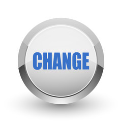Change chrome border web and smartphone apps design round glossy icon.